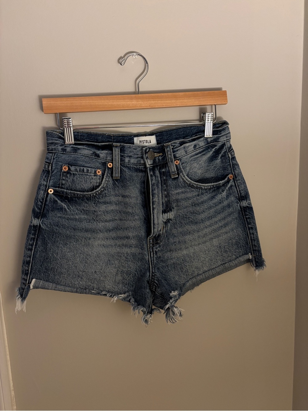 Pistola High Rise Denim Cutoff Shorts - Size 26